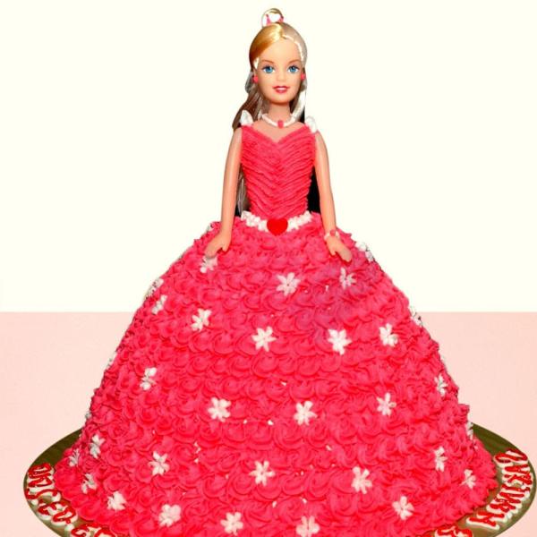 Barbie Doll Black Forest Cake - Image 3